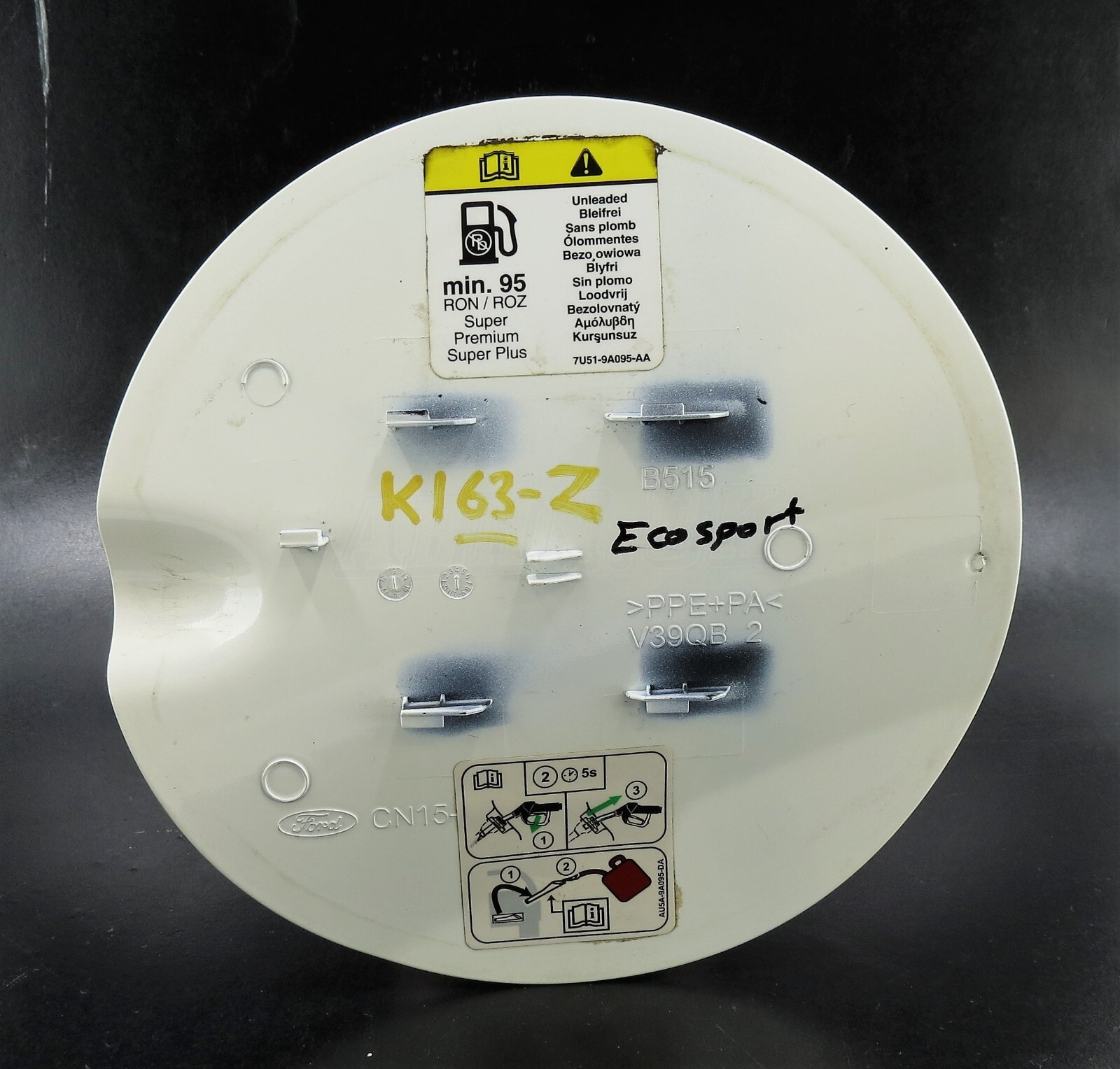 Ford Ecosport MK2 (2017-2022) SUV Fuel Flap Cover CN15-N405A02-BA B515 White - Image 2