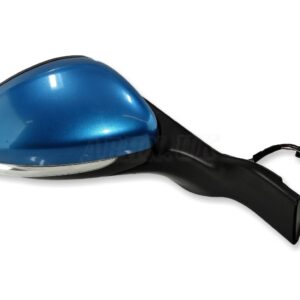 Peugeot 208 MK1 (12-18) Right Side Manual Folding Door Mirror Met Blue 9-Wires