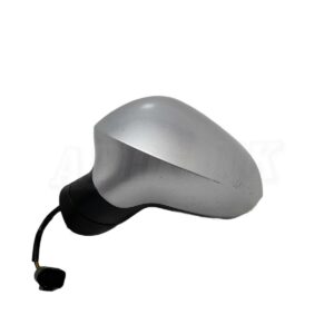 Seat Leon 1P1 (2009-2013) Left Side Electric Heated Door Mirror Met Grey