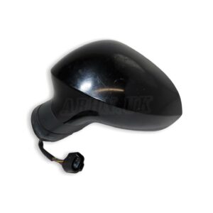 Seat Leon 1P /08-13 Left Side Power Folding Heated Door Mirror 7 Wires Met Black