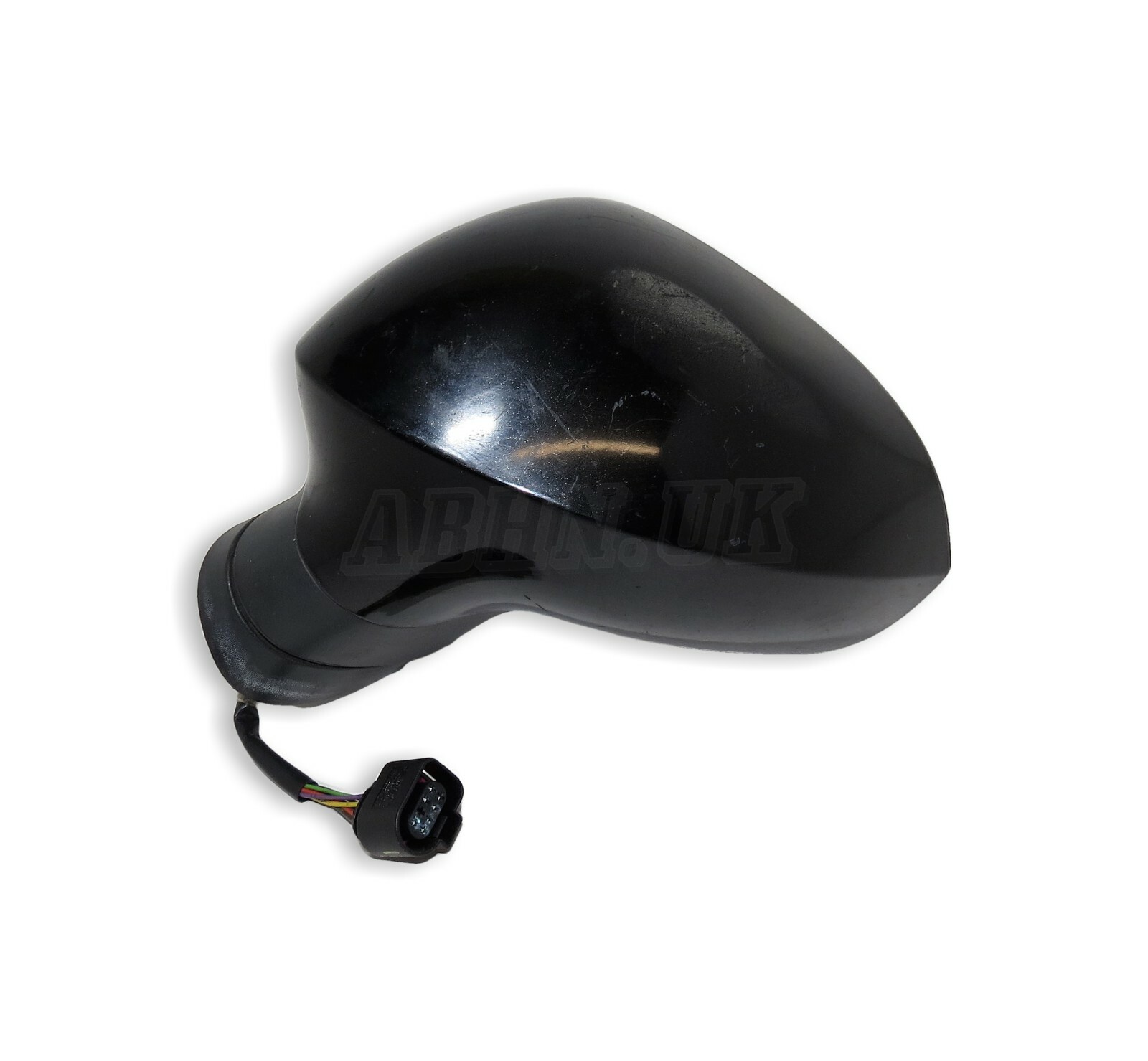 Seat Leon 1P /08-13 Left Side Power Folding Heated Door Mirror 7 Wires Met Black