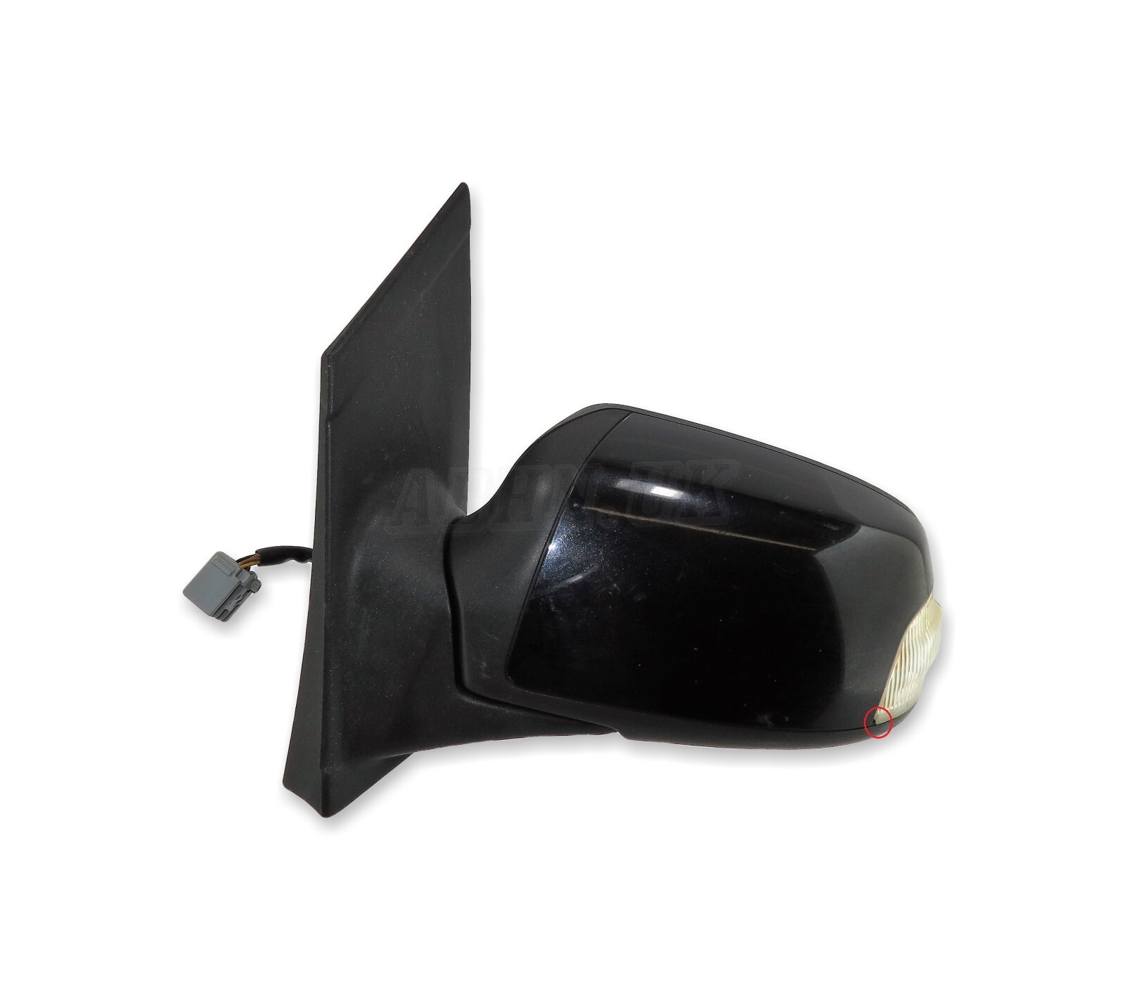 Ford Focus II MK2 (05 - 07) Left Side Electric Door Mirror/ Indicator Met Black
