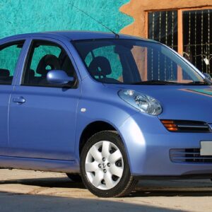 Nissan Micra K12 Mk3 (2002-2008) Right Side Electric Door Mirror Met Light Blue