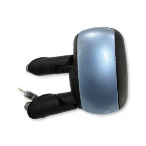 Fiat Doblo MK1 (2001 - 2010) Left Side Manual Adjustable Door Mirror Grey-Blue