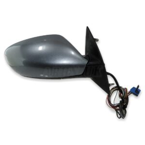 Peugeot 607 9D (2000-2011) Right Side Electric Heated + Memory Door Mirror Grey