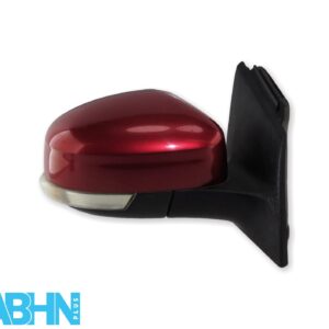 Ford Focus MK3 (11-18) Right Side Power Folding Wing Mirror+Puddle 8-Pin Met Red