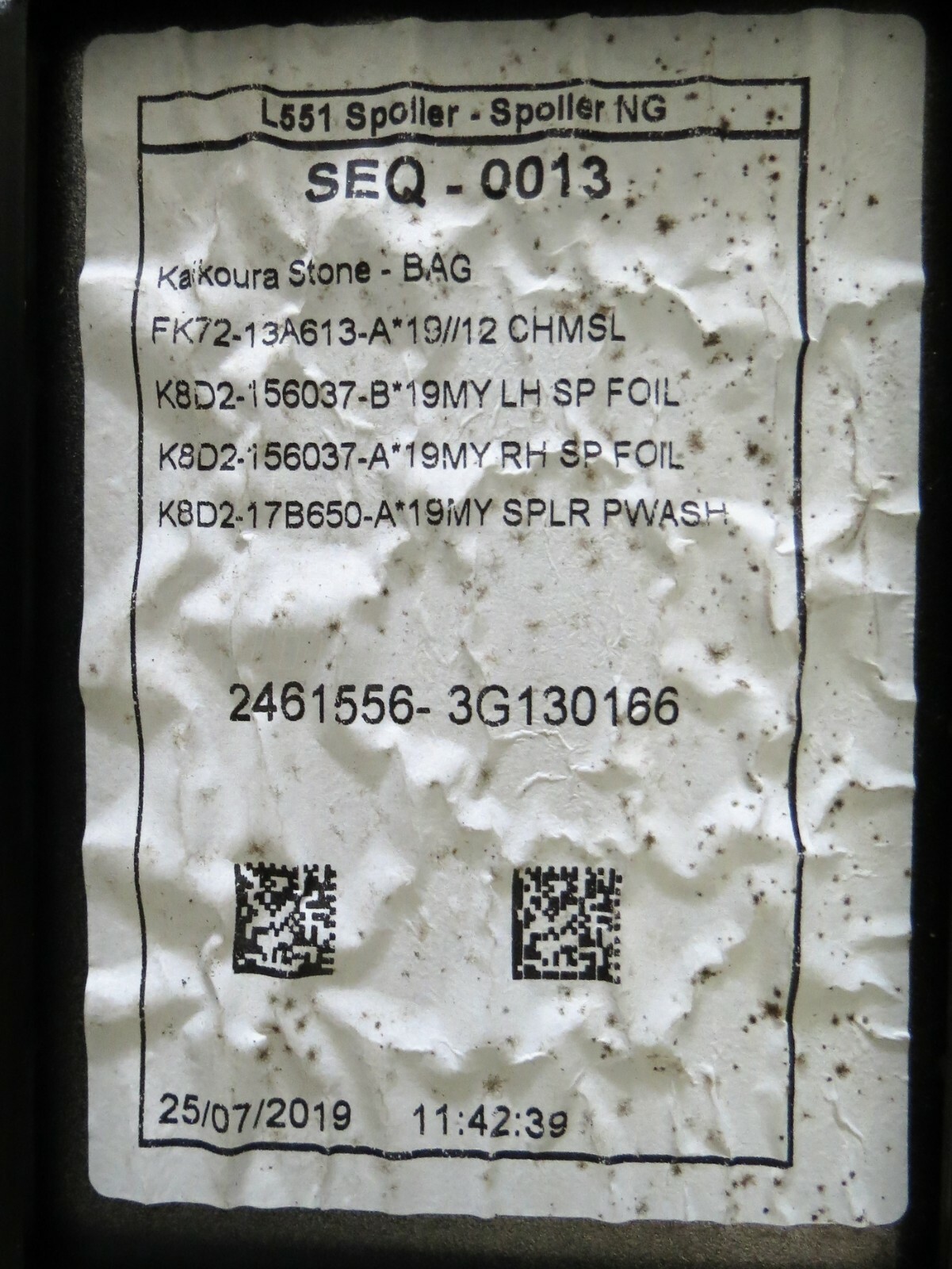 Range Rover Evoque L551 (2018-20) Genuine Rear Tailgate Spoiler Kaikoura Stone 5 - Image 10