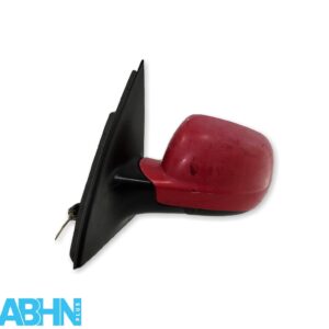 VW Lupo 6X Seat Arosa 6H (97 - 05) Left Side Manual Short Door Mirror Solid Red