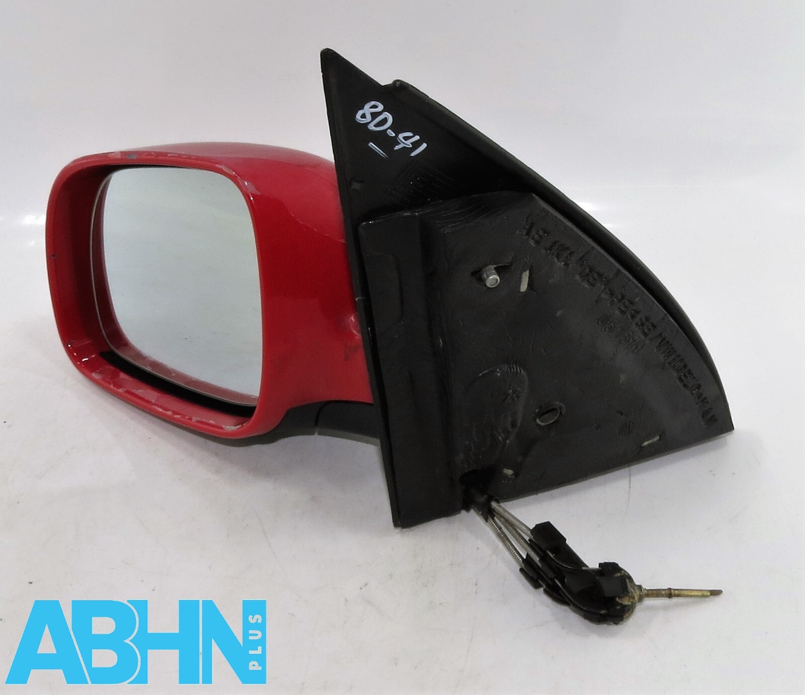 VW Lupo 6X Seat Arosa 6H (97 - 05) Left Side Manual Short Door Mirror Solid Red - Image 3