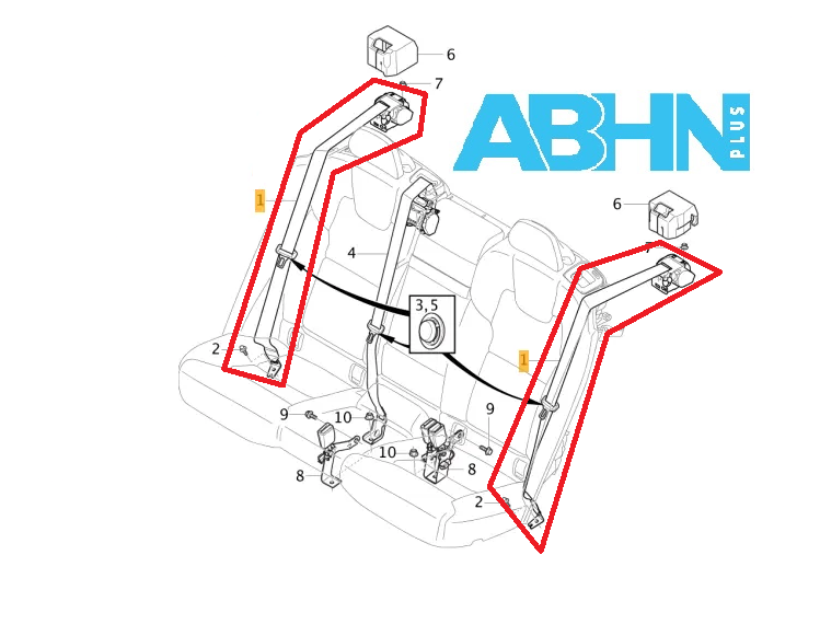 Volvo XC60 Mk2 19-24 Rear Right / Left Seatbelt Pretensioner P039838359 39838359 - Image 2