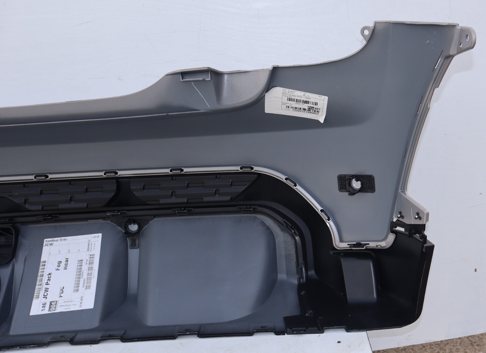 Mini Cooper JCW F56 LCi2 Rear Complete Bumper Rooftop Grey 4 PDC Hole Tow Fog - Image 9