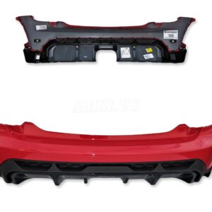 Mini Cooper JCW F56 LCi2 Rear Bumper & Diffuser Chili Red PDC & Fog Light Holes
