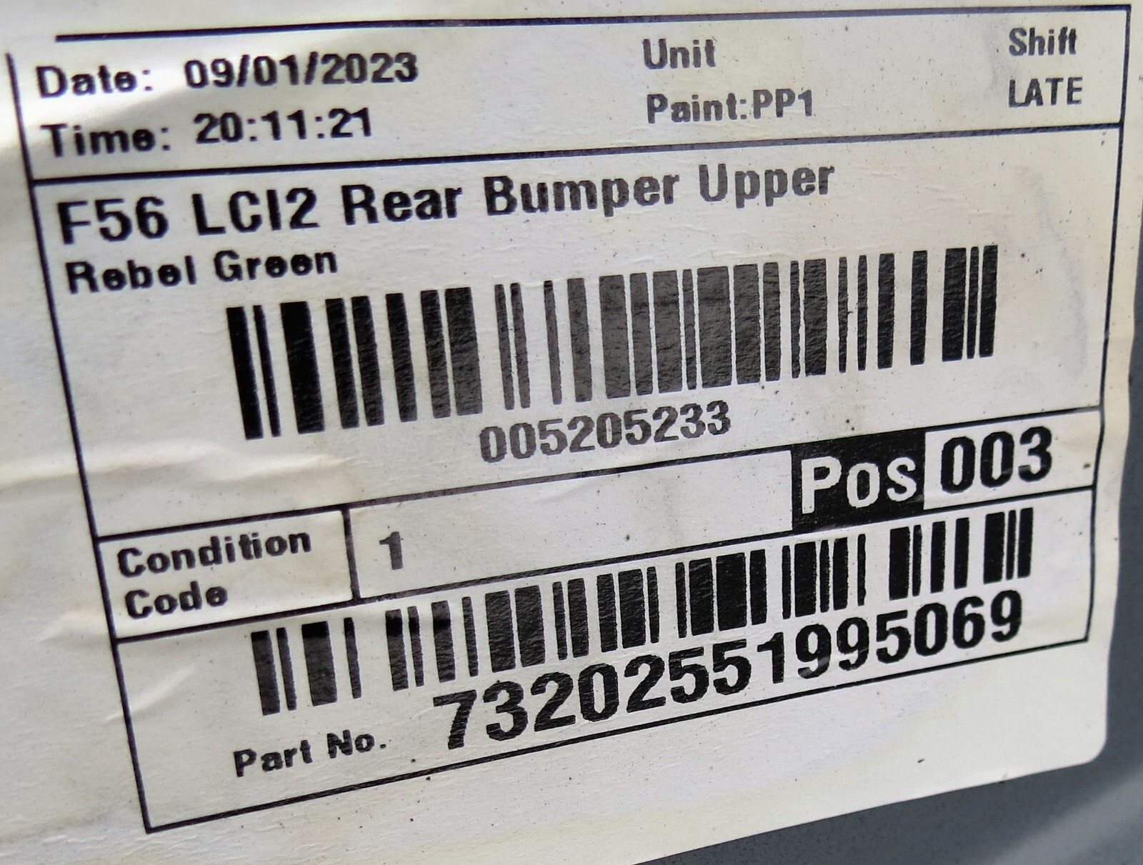 Mini Mini JCW Cooper S F56 F57 LCi2 Complete Rear Bumper Rebel Green 4 PDC - Image 16