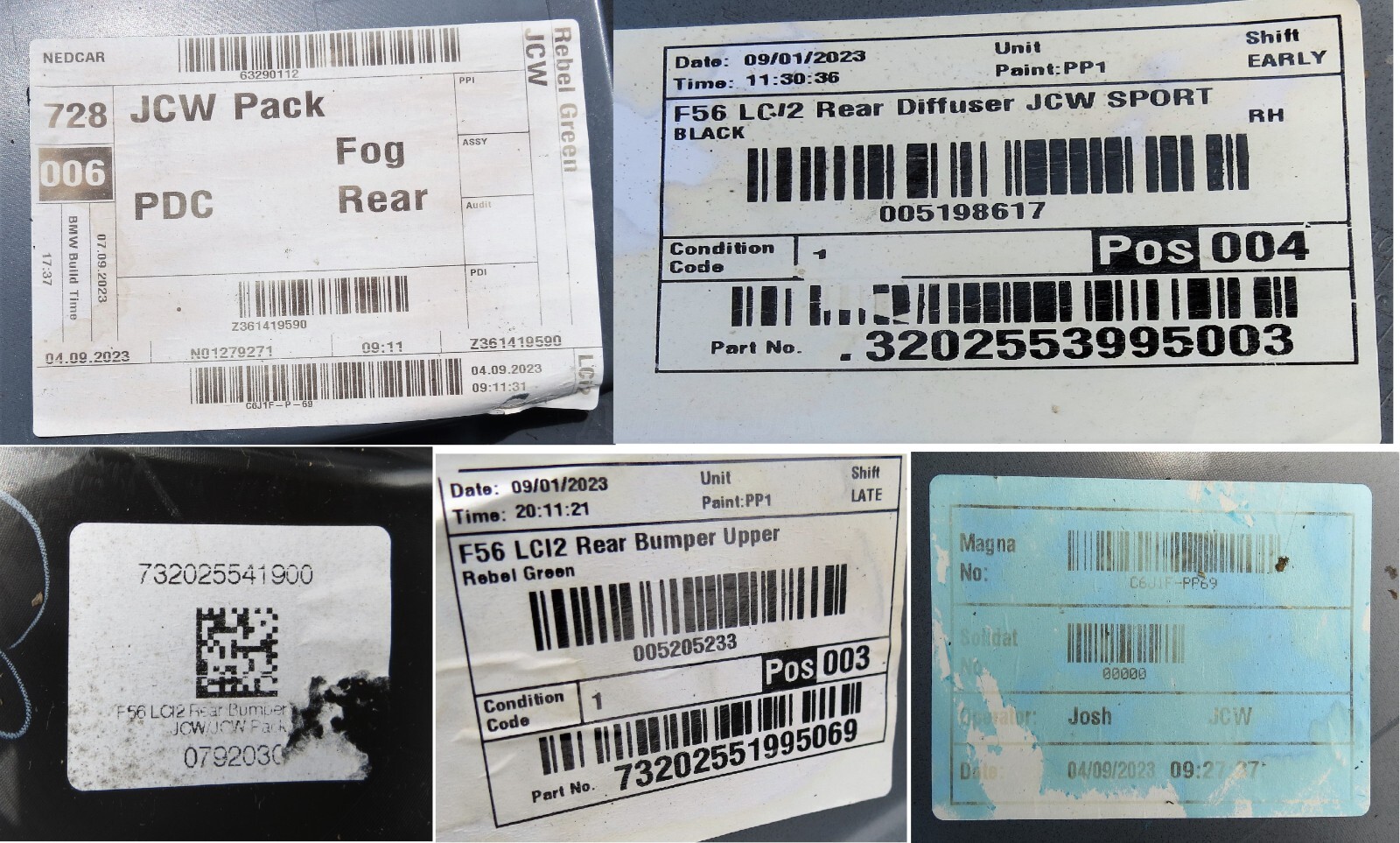 Mini Mini JCW Cooper S F56 F57 LCi2 Complete Rear Bumper Rebel Green 4 PDC - Image 17