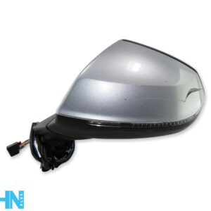 Audi Q7 4M (2015-19) Left Side RHD Door Wing Mirror Power Fold Met Silver