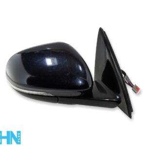 Jaguar XJ X351 Right Side Electric Door Wing Power Fold Dim BSM Mirror Met Blue