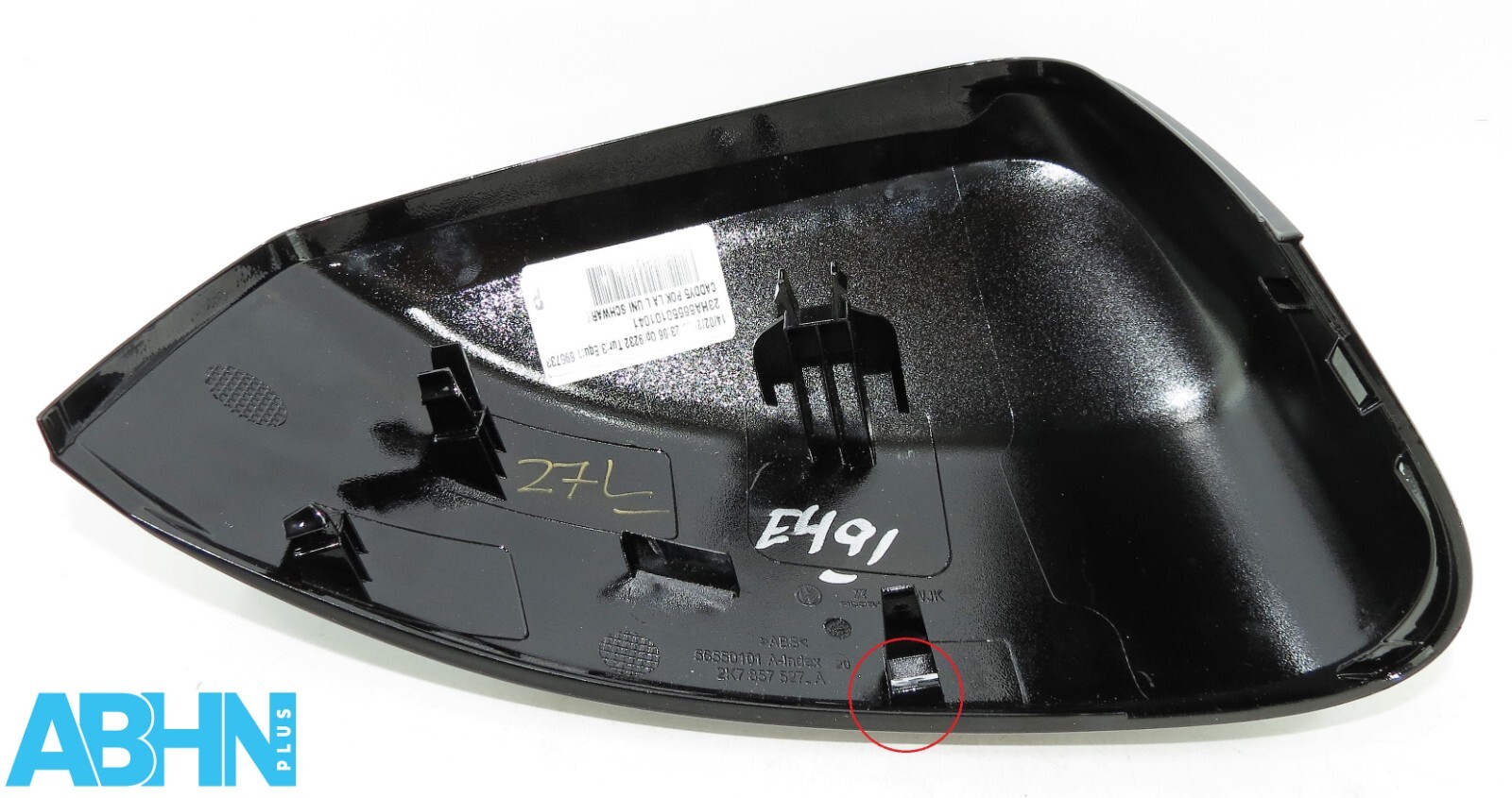 2K7857527A VW Caddy V MK5 2021-2024 Genuine Left Side Wing Mirror Cover Black 11 - Image 2