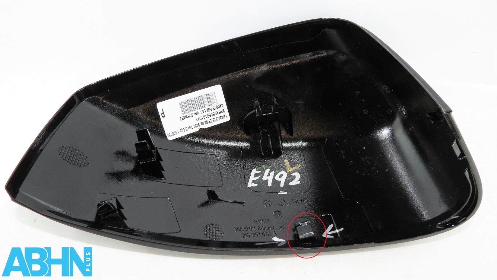 2K7857527A VW Caddy V MK5 2021-2024 Genuine Left Side Wing Mirror Cover Black 12 - Image 2
