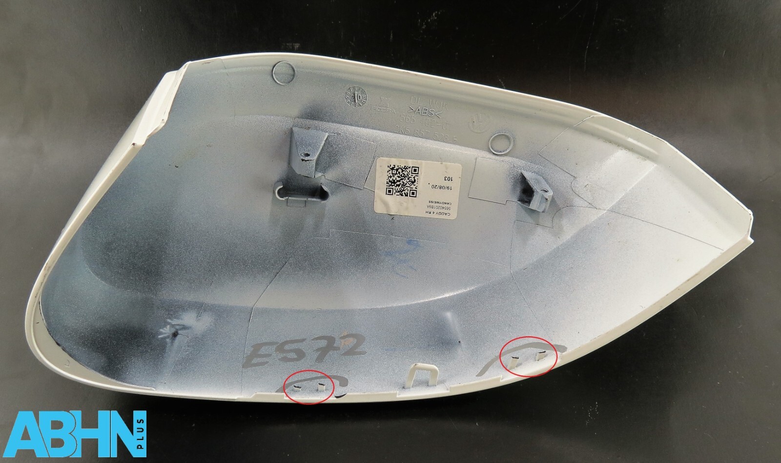 2K5857528B VW Caddy MK4 Genuine Right RH Side Wing Mirror Cover Candy White B9A2 - Image 2