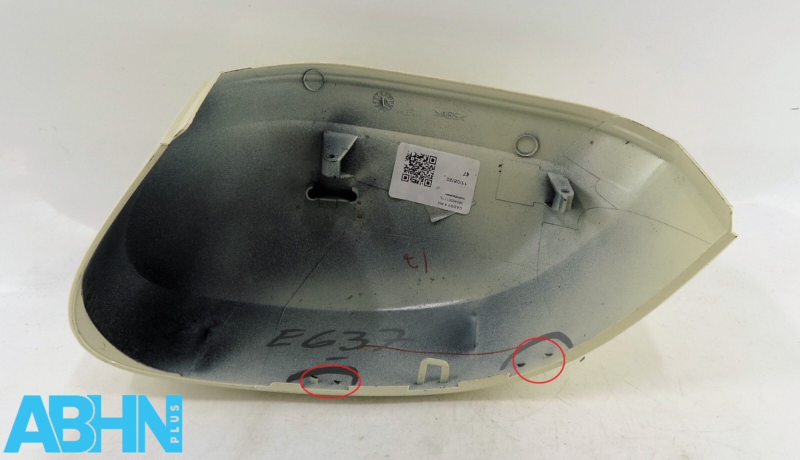 2K5857528B VW Caddy MK4 Genuine Right RH Side Wing Mirror Cover Hellelfenbein - Image 2