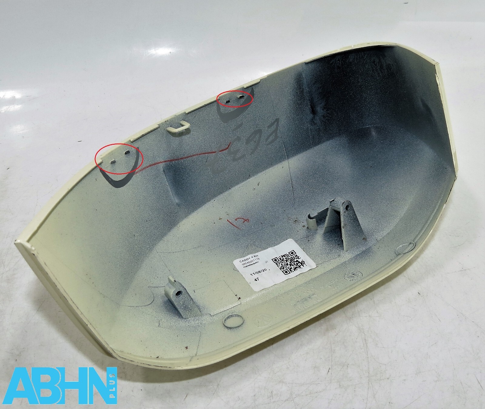 2K5857528B VW Caddy MK4 Genuine Right RH Side Wing Mirror Cover Hellelfenbein - Image 4