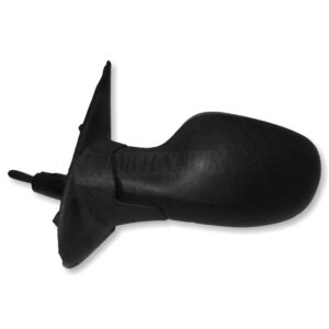 Nissan Micra K12 MK3 (02-08) Left Side Manual Door Mirror Matte Black (Grained)