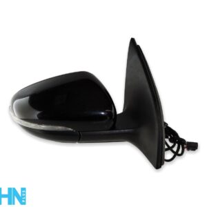 VW Golf 6 MK6 09-13 Right Side Electric Heated Door Mirror 5K0857502CC Met Black