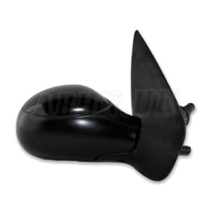 Peugeot 206 (02-09) Right Side Manual Door Mirror 96437176XT Jet Black (Black 2)
