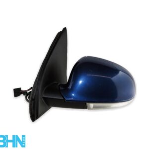 VW Golf 5 MK5 (05 - 09) Left Side Electric Heated Door Mirror 1K2857501 Met Blue