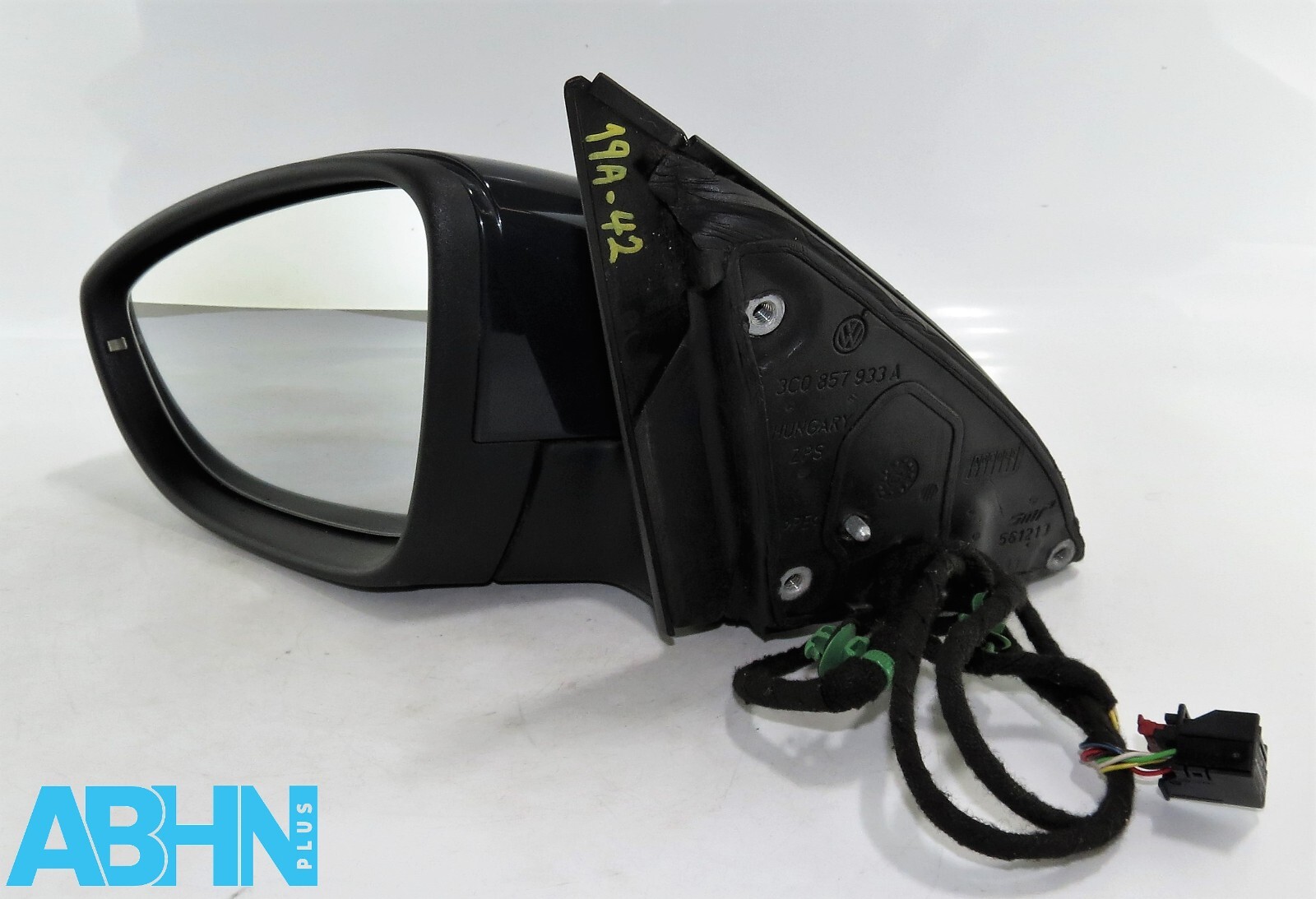 VW Passat B7 (2010-2014) Left Side Electric Heated Door Mirror Solid Grey+Puddle - Image 2