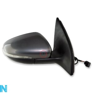 VW Golf 6 MK6 /09-13 Right Side Electric Heated Door Mirror 5K0857502CC Met Grey