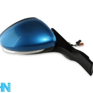 Peugeot 208 MK1 (2012-2018) Right Side Manual Folding Door Mirror Blue 9-Wires