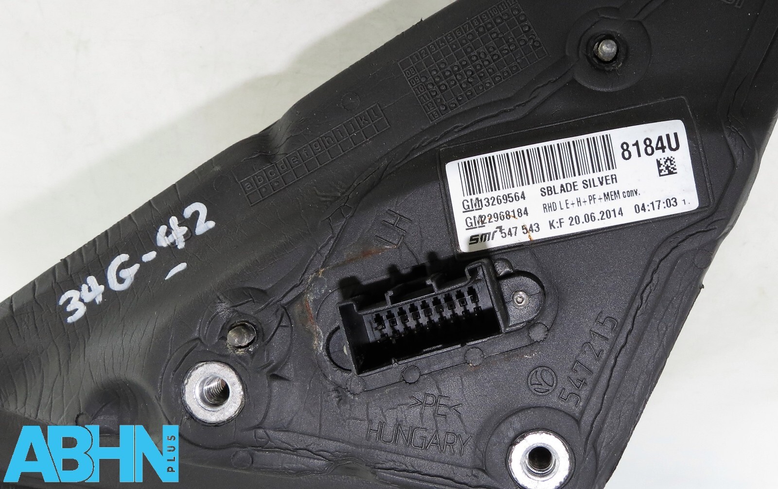 Vauxhall Insignia A 08-16 Power Folding Memory Left Door Mirror Silver 13269564 - Image 8