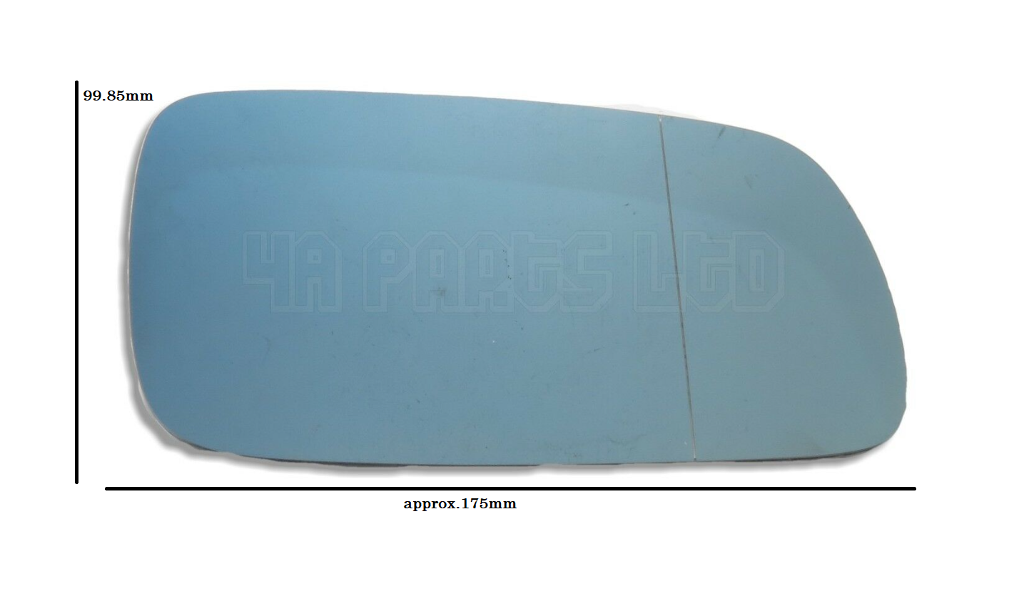 VW Golf MK4 Bora Passat Right Side Heated Asph Blue Door Mirror Glass 1J2857522H - Image 9