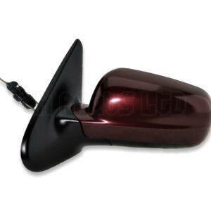 Seat Leon 1M0 Pre-Facelift (1999-2002) Left Side Manual Door Mirror Met Burgundy
