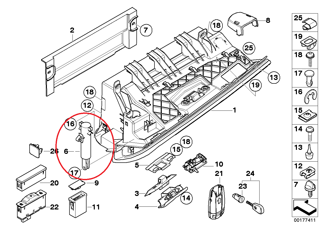 BMW E46 E91 E92 E92 E53 E86 (98-09) Glove box Damper (Slow Releaser) 51168224806 - Image 4