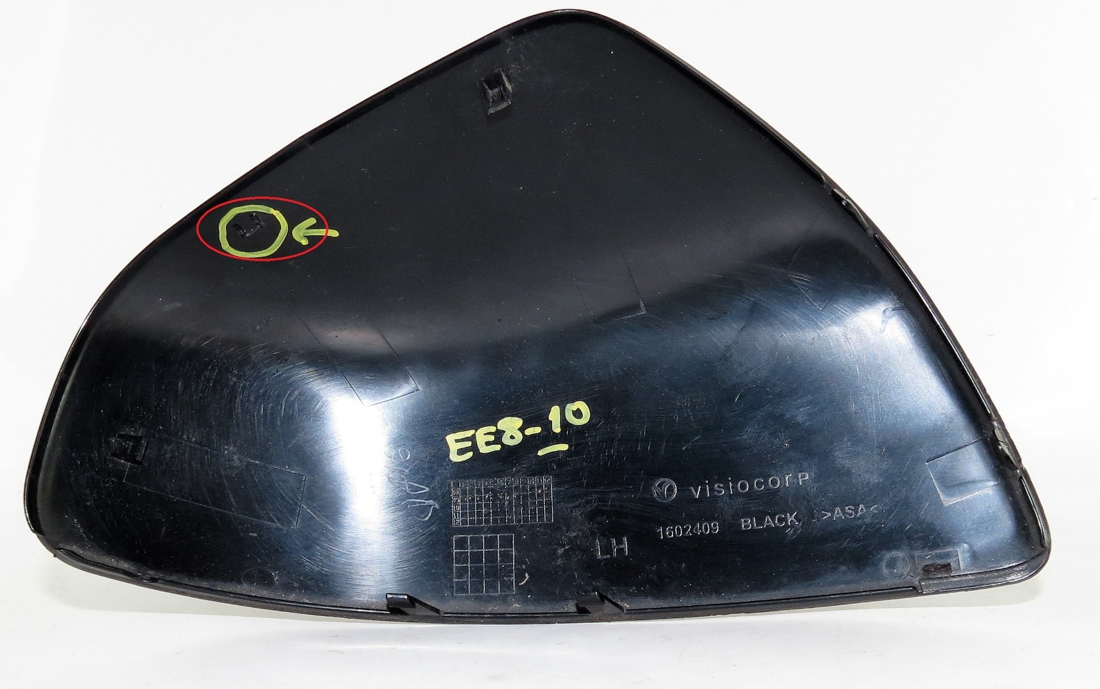 Nissan Pixo Suzuki Alto (09-14) Door Mirror Top Cover Left 1602409 Matte Black - Image 2