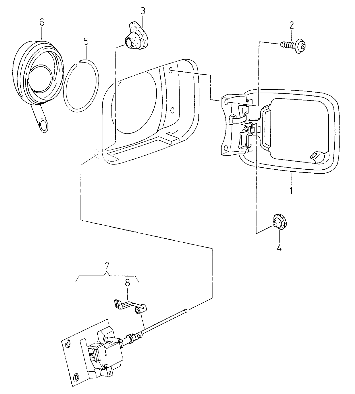 Seat Ibiza/ Cordoba 6K (93-02) Fuel Filler Flap Cover UA2 6K6809905A Met Black - Image 2