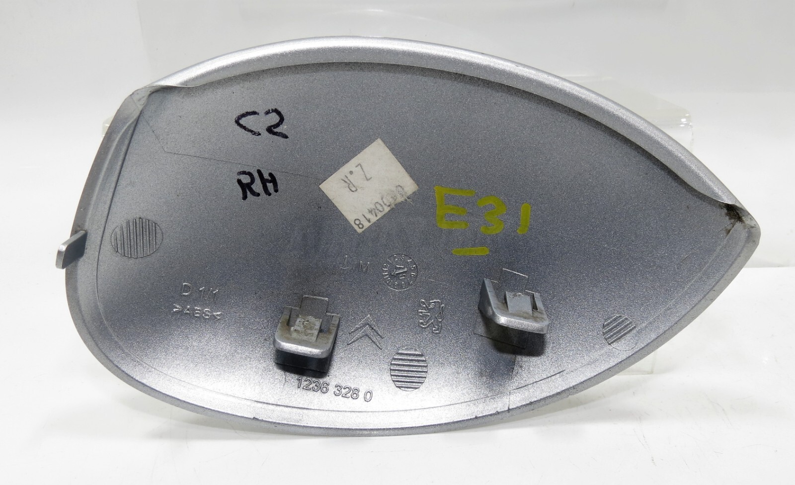 Citroen C2 JM (2003-2009) Right Side Door Mirror Cover Gris Aluminum (Silver) ZR - Image 3