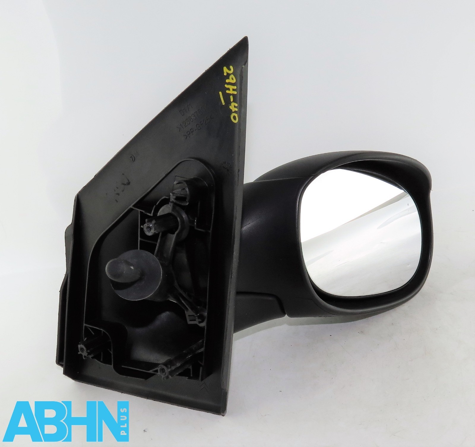 Citroen C2 MK1 JM (2003-2009) Right Side Manual Door Mirror Matte Black Grained - Image 2