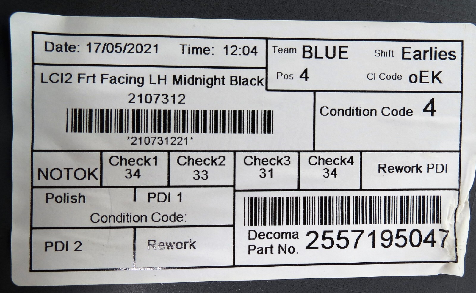 9450547 Mini Cooper/ S LCi 2 Left Side Front Bumper Facing Trim Midnight Black 3 - Image 8