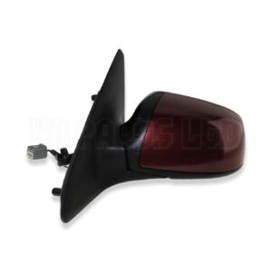 Ford Mondeo MK3 Facelift 2004-2007 Left Side Electric Door Mirror Met Pepper Red