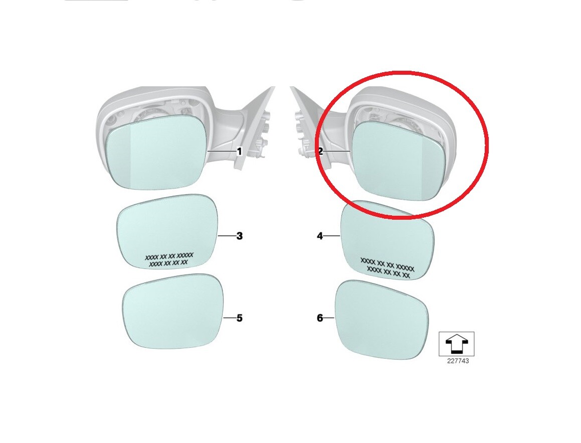 Fits BMW X1 E84 09-12 X3 F25 /09-13 Right Side Standard Heated Door Mirror Glass - Image 2