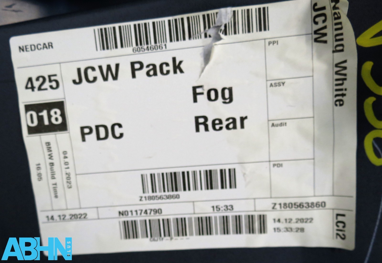 9450835 Mini Cooper S Sport JCW LCI2 F56 20^ Rear Bumper Diffuser 4 PDC Fog V350 - Image 14