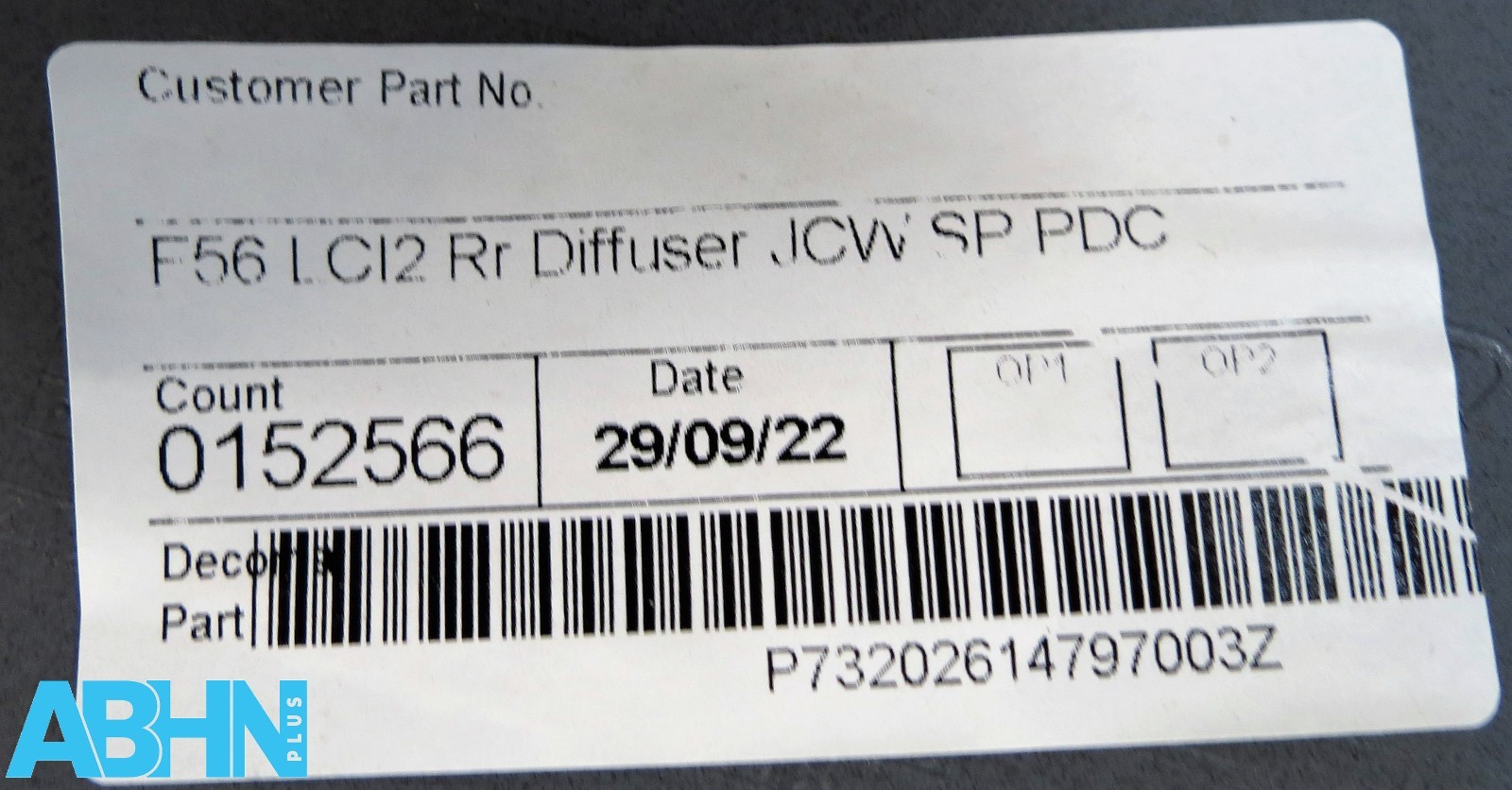 9450835 Mini Cooper JCW Sport LCI2 F56 2020-24 Rear Bumper Diffuser No PDC V352 - Image 14