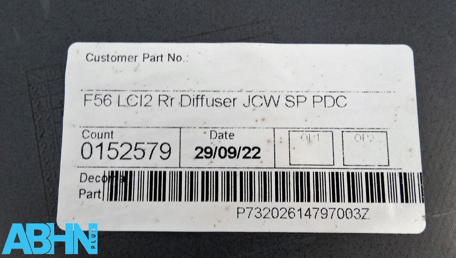 9450835 Mini Cooper JCW Sport LCI2 F56 20-2024 Rear Bumper Diffuser W/ Fog V372 - Image 11