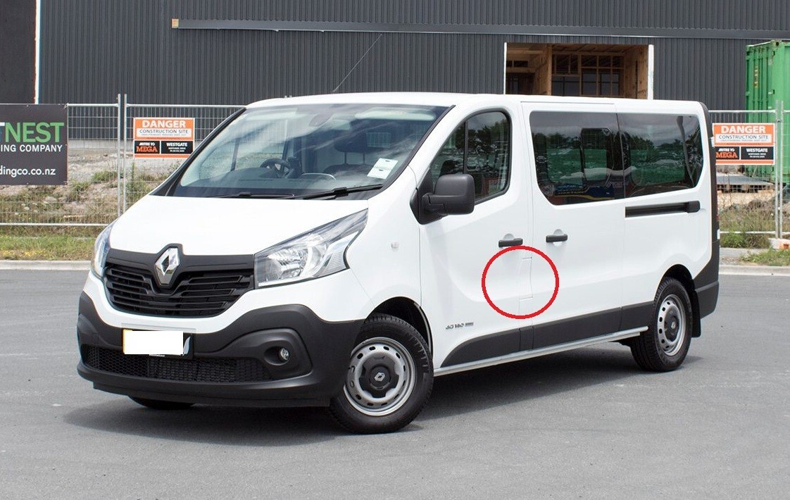 Renault Trafic III Vivaro B X82 Fuel Flap Cover 788308763R White 93457388 Black - Image 3