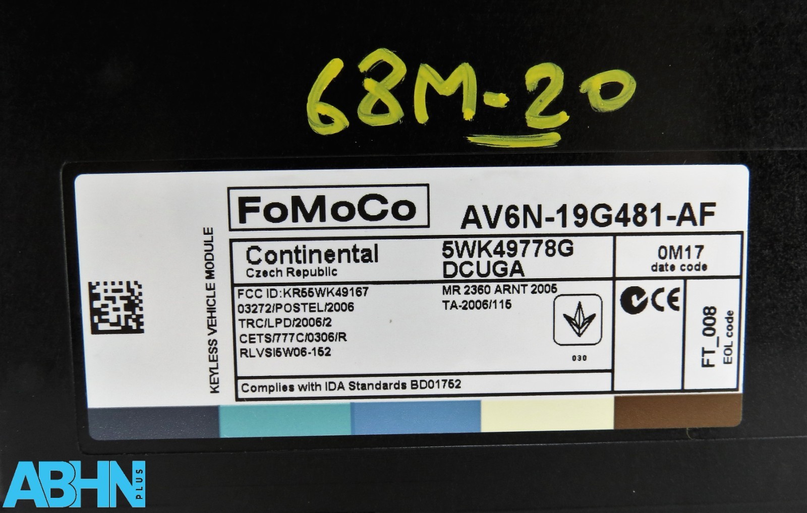 AV6N-19G481-AF Ford Focus Mk3 (11-18) Keyless Entry Control Module ECU 5WK49778G - Image 8