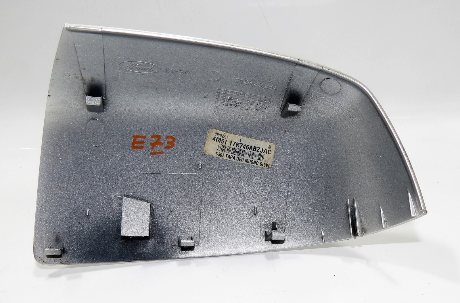 Ford Focus-II /05-07 Fiesta-V 06-08 Right Side Door Mirror Cover Moondust Silver - Image 4