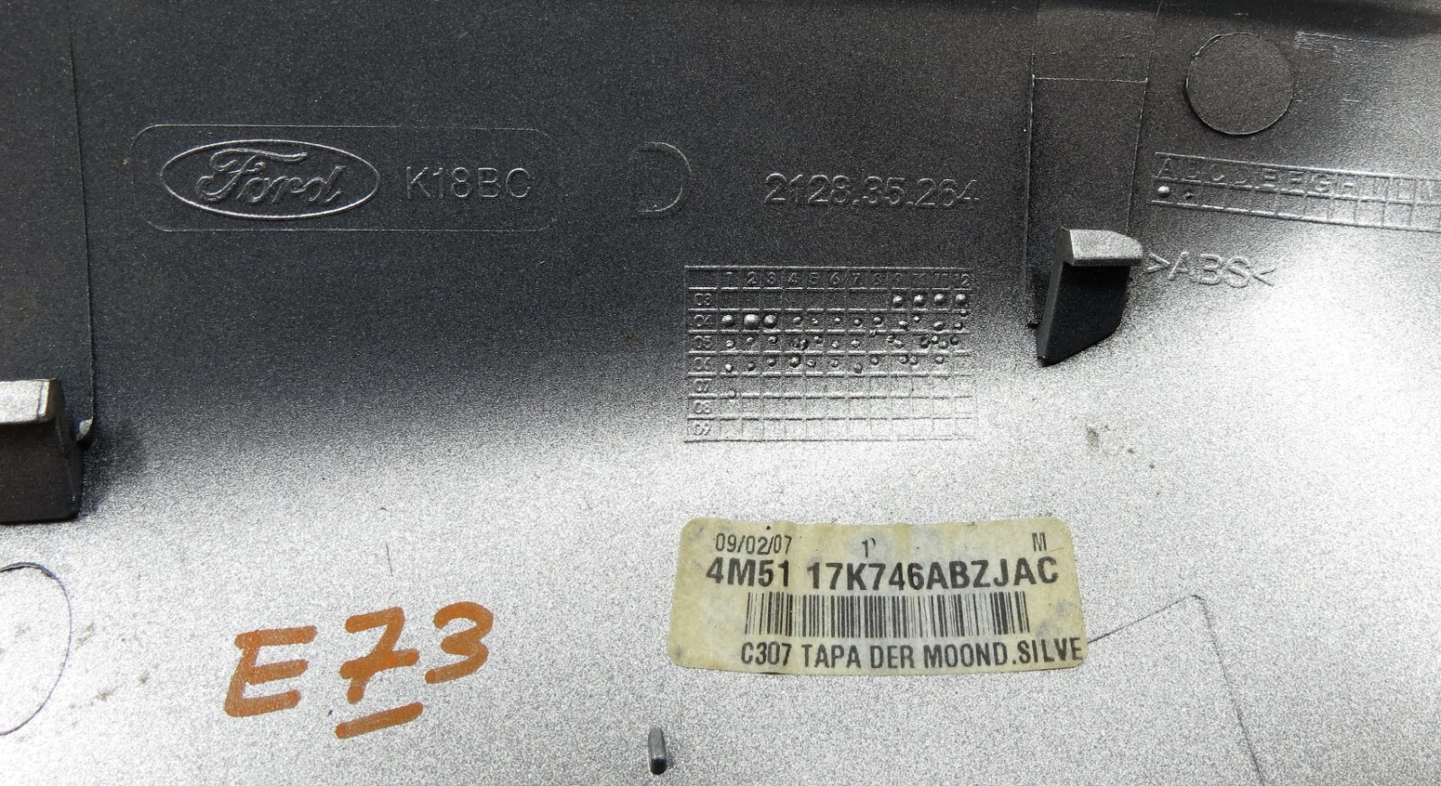 Ford Focus-II /05-07 Fiesta-V 06-08 Right Side Door Mirror Cover Moondust Silver - Image 5